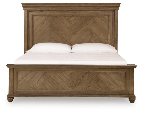 Karallin Medium Brown King Panel Bed view 3