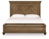 Karallin Medium Brown King Panel Storage Bed view 5