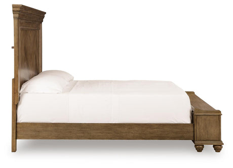 Karallin Medium Brown King Panel Storage Bed view 6
