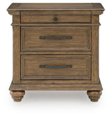Karallin Medium Brown Nightstand view 4