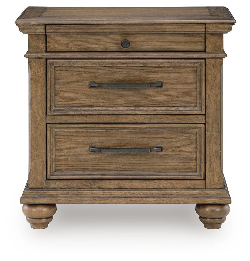 Karallin Medium Brown Nightstand view 4