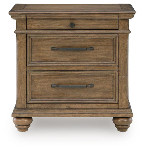 Karallin Medium Brown Nightstand view 4