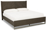 Arkenton Grayish Brown King Panel Bed
