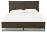 Arkenton Grayish Brown King Panel Bed