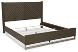 Arkenton Grayish Brown King Panel Bed