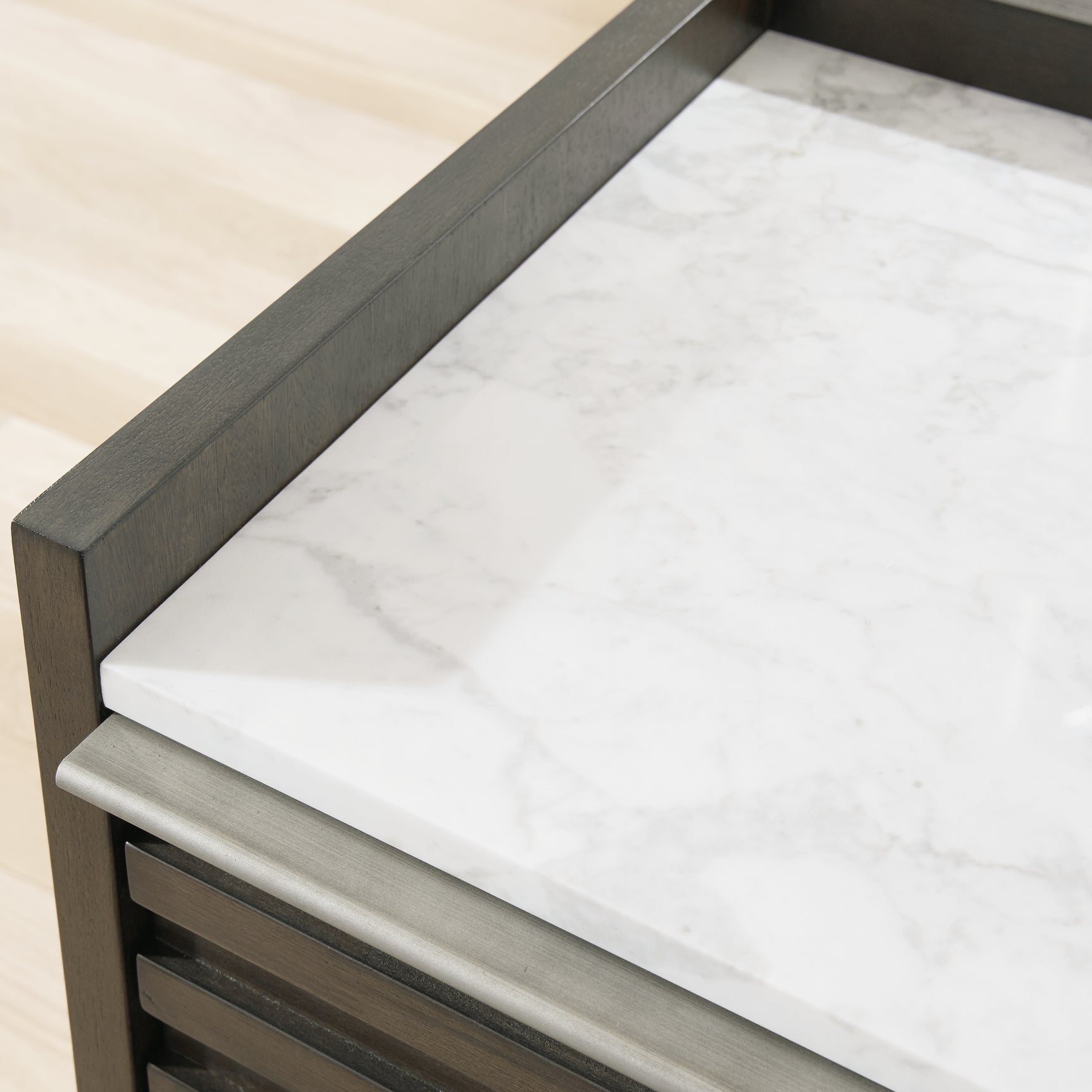 Arkenton Grayish Brown/White Nightstand