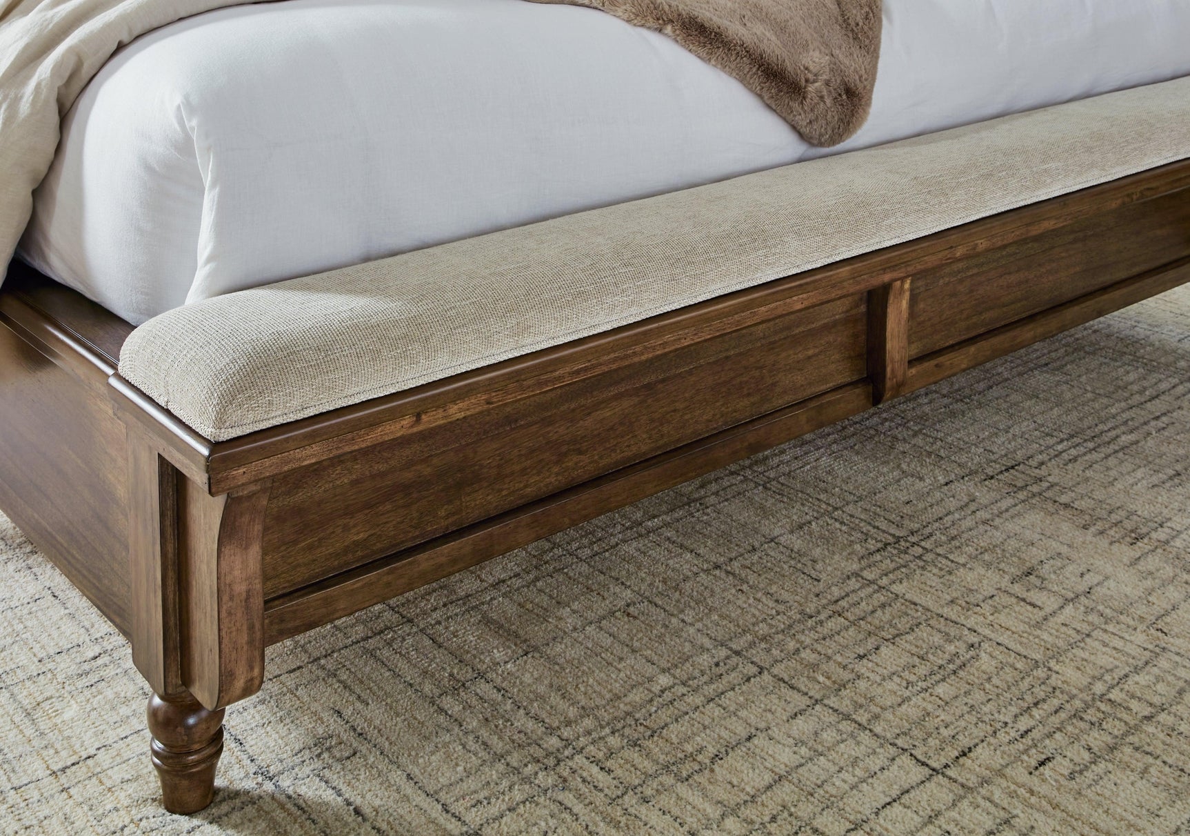 Sturlayne Brown Queen Upholstered Panel Bed