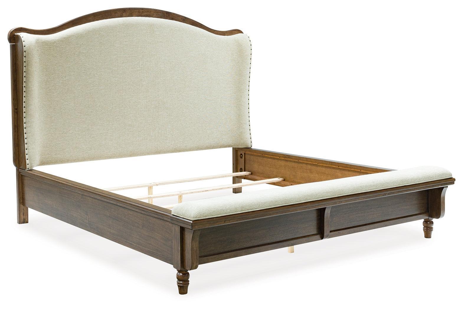 Sturlayne Brown Queen Upholstered Panel Bed