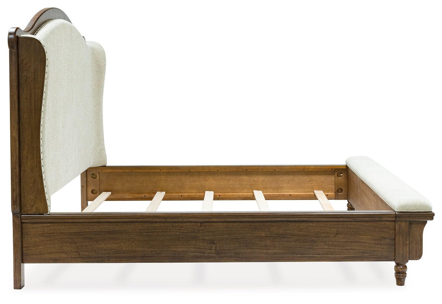 Sturlayne Brown Queen Upholstered Panel Bed