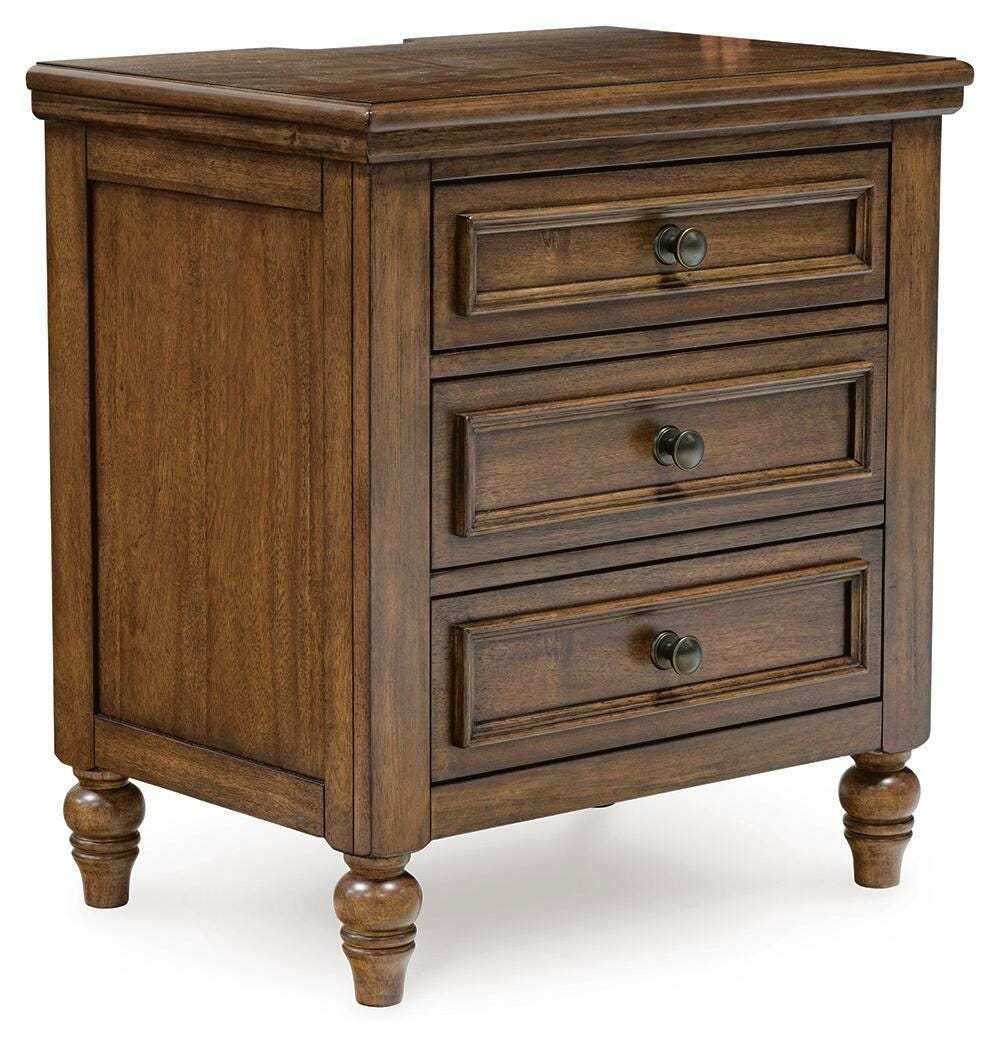 Sturlayne Brown Upholstered Panel Bedroom Set angled view