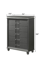 Adira Gray Moder And Contemporary Wood Queen LED Faux Leather Upholstered Panel Bed - Ella Furniture