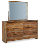 Dressonni Brown Dresser and Mirror