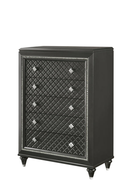 Giovani Dresser Gray, Modern Jewelry Tray Drawers - Ella Furniture