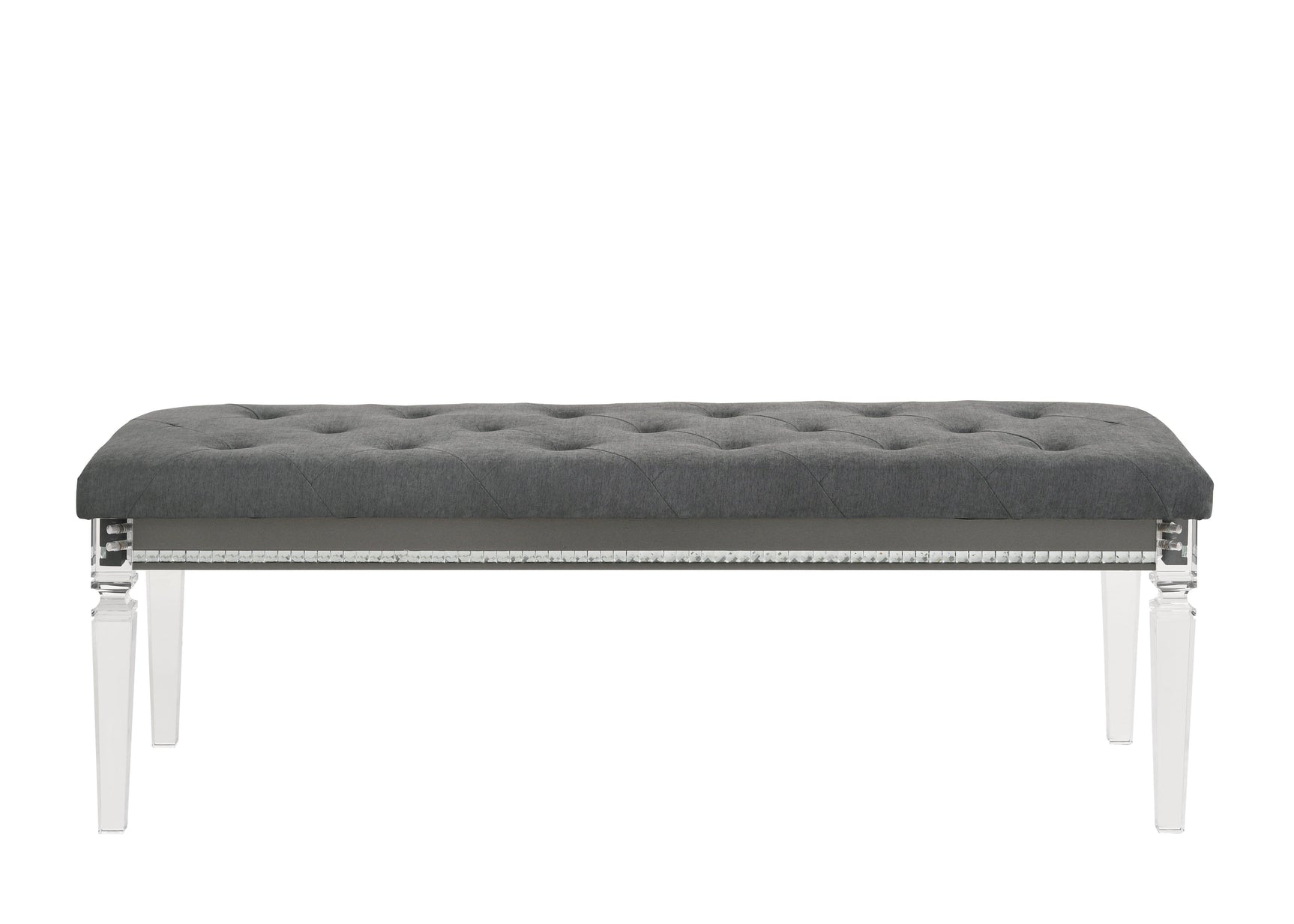 Giovani Gray Contemporary And Modern King Fabric Upholstered Tufted Panel Bed - Ella Furniture