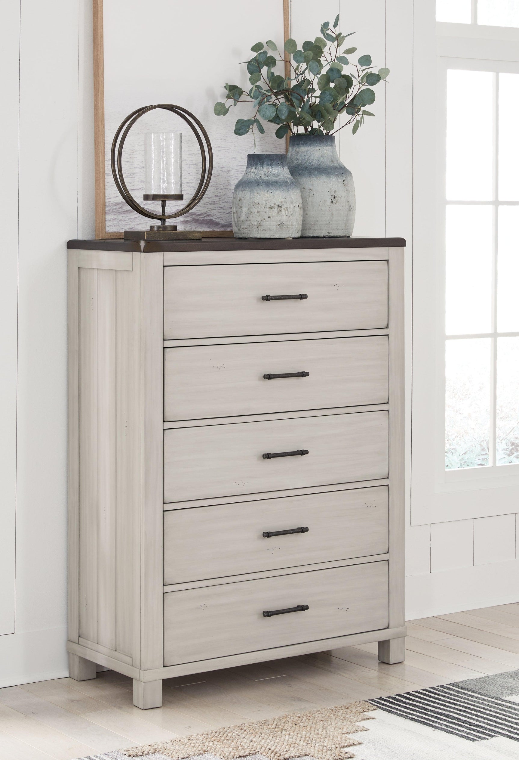 Darborn Gray/brown Chest Of Drawers - Ella Furniture