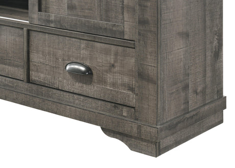 Coralee Chest Gray, Transitional Modern And Sleek Wood, Metal 4 Drawers - Ella Furniture