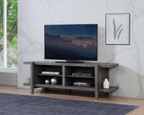 Coralee Grey Tv Stand, Entertainment Cabinet, Media Console With Wood Finish And Wood Legs for Living Room - Ella Furniture