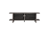 Coralee Grey Tv Stand, Entertainment Cabinet, Media Console With Wood Finish And Wood Legs for Living Room - Ella Furniture