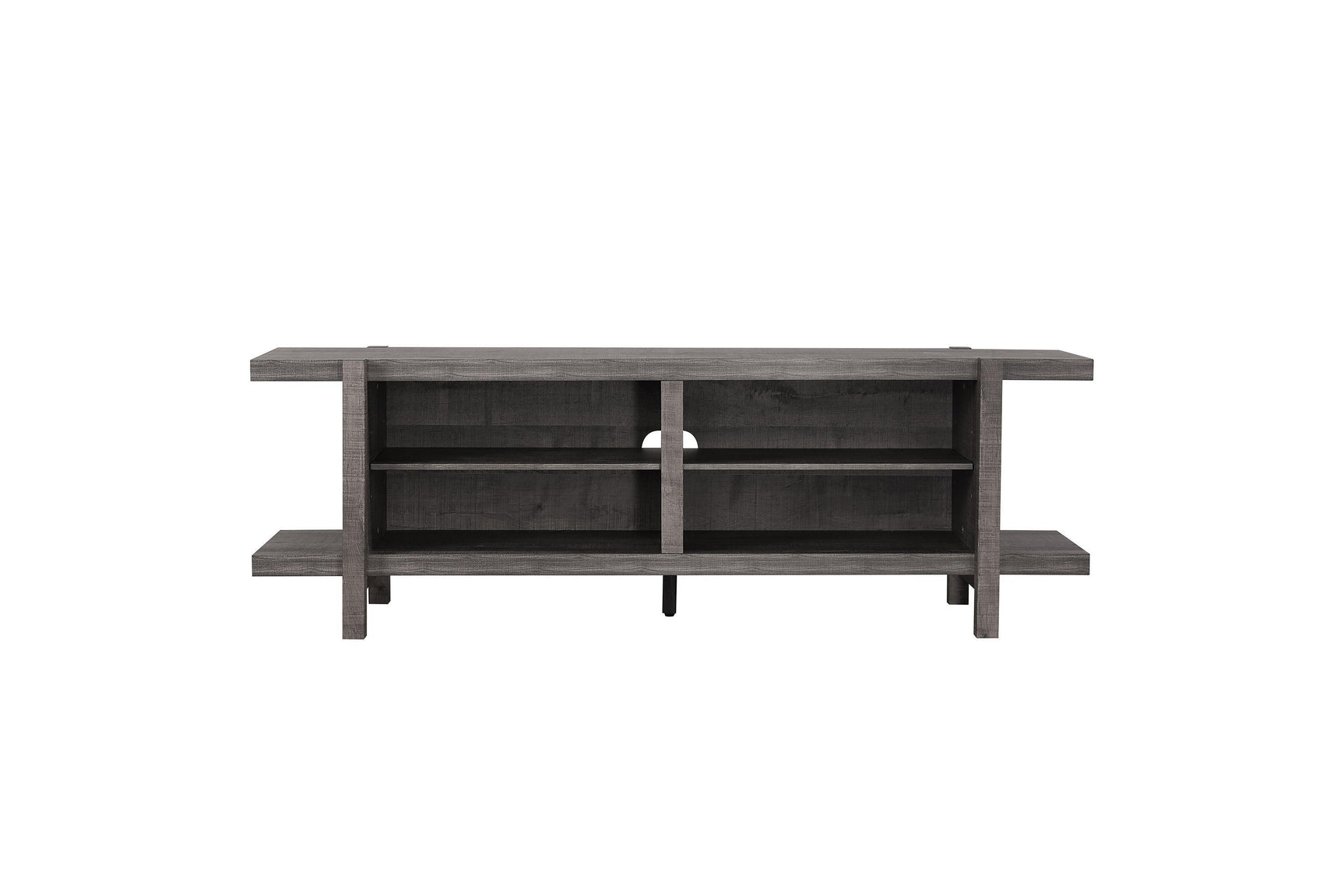 Coralee Grey Tv Stand, Entertainment Cabinet, Media Console With Wood Finish And Wood Legs for Living Room - Ella Furniture