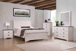 Coralee Chalk-Gray Traditional Rustic Modern Contemporary Hardwood Sleigh Bedroom Set - Ella Furniture