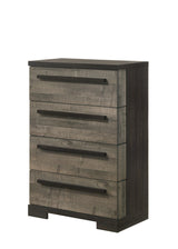 Remington Gray Modern Contemporary Solid Wood And Veneers 2-Drawers Night Stand - Ella Furniture