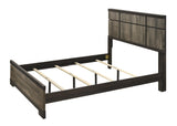 Remington Gray Modern Contemporary Solid Wood And Veneers Upholstered Panel Queen Bed - Ella Furniture