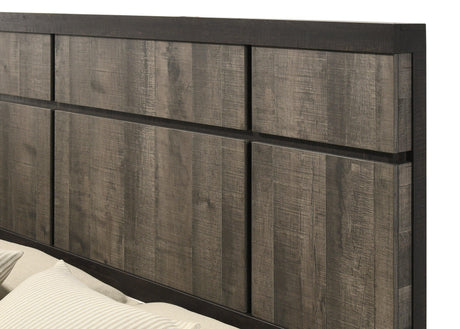 Remington Gray Modern Contemporary Solid Wood And Veneers Upholstered Panel Bedroom Set - Ella Furniture