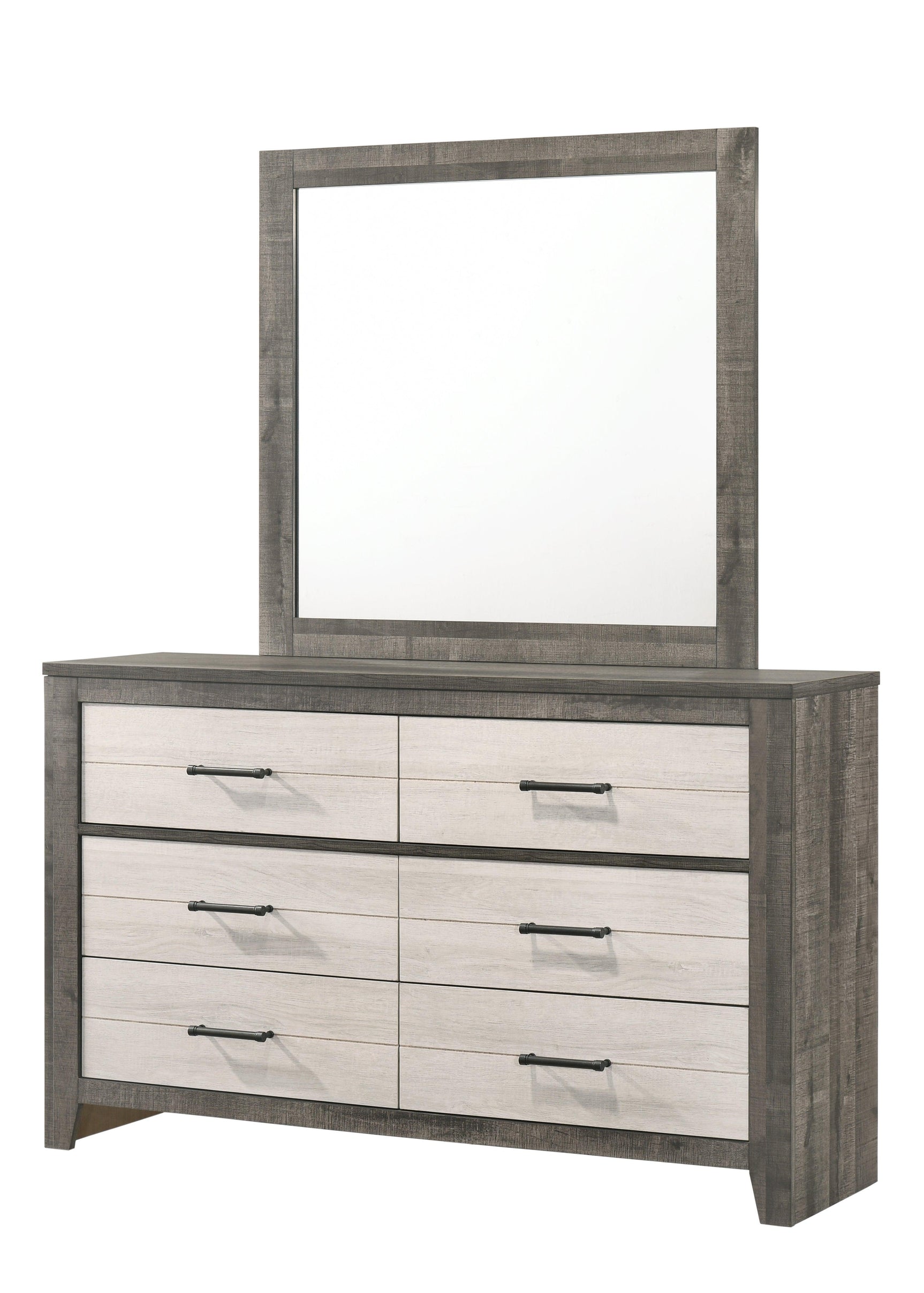 Rhett Dresser Brown/Cream, Modern Wood, 6 Spacious Drawers - Ella Furniture