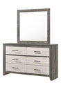 Rhett Dresser Brown/Cream, Modern Wood, 6 Spacious Drawers - Ella Furniture