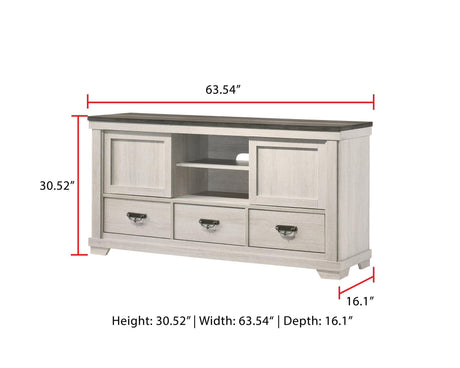 Leighton Cream/Brown Simple And Modern Solid Hardwood Queen Panel Bed - Ella Furniture
