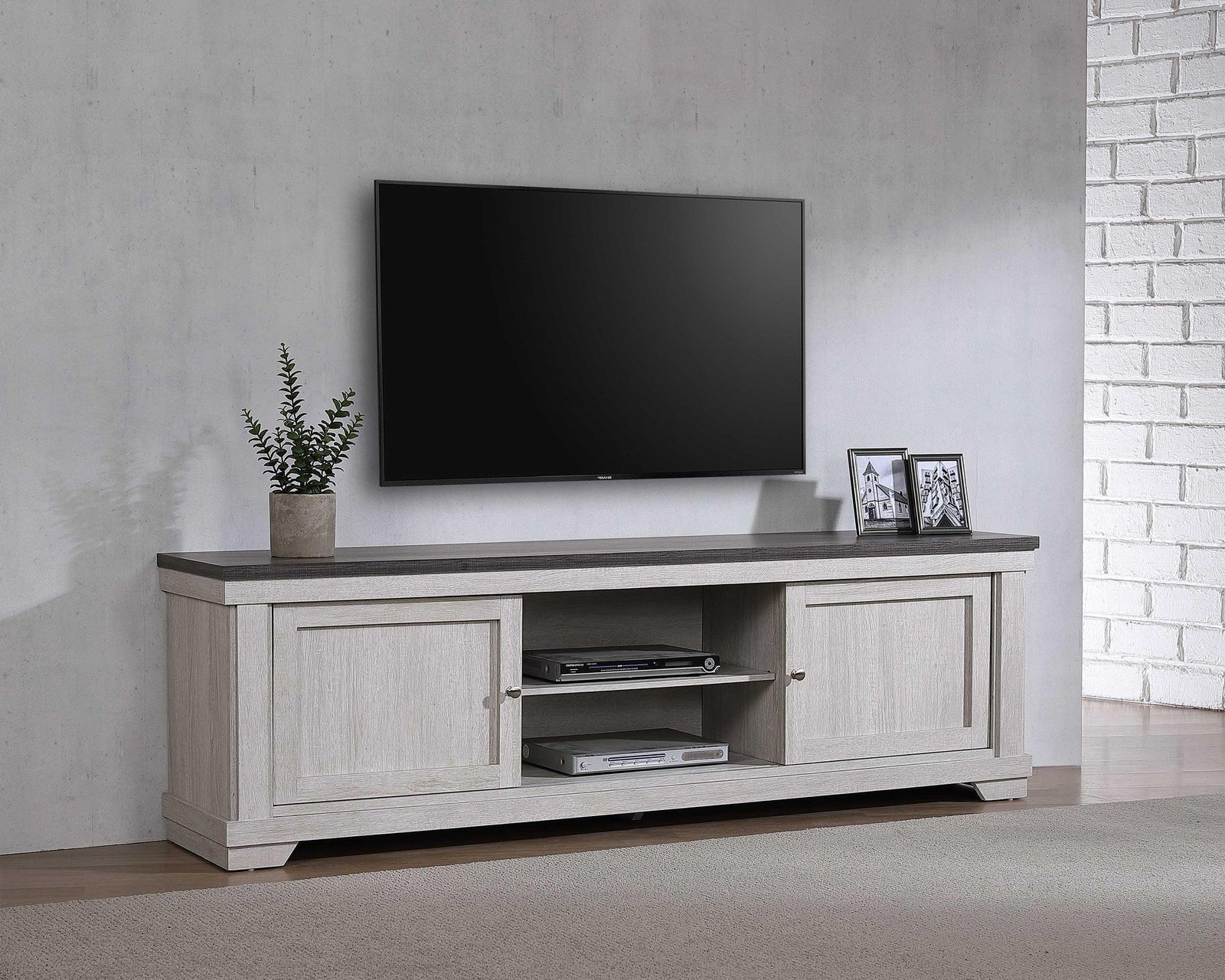 Leighton Light Gray TV Stand