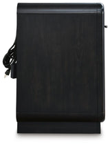 Rowanbeck Gray/Black Upholstered Panel Bedroom Set view 14