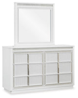 Chalanna White Upholstered Storage Bedroom Set angled view