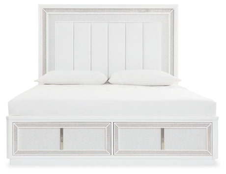 Chalanna White Upholstered Storage Bedroom Set view 19