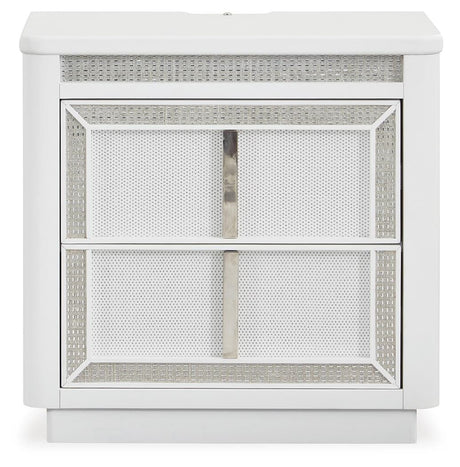 Chalanna White Upholstered Storage Bedroom Set view 25