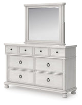 Rowlenstown Antique White Poster Bedroom Set angled view