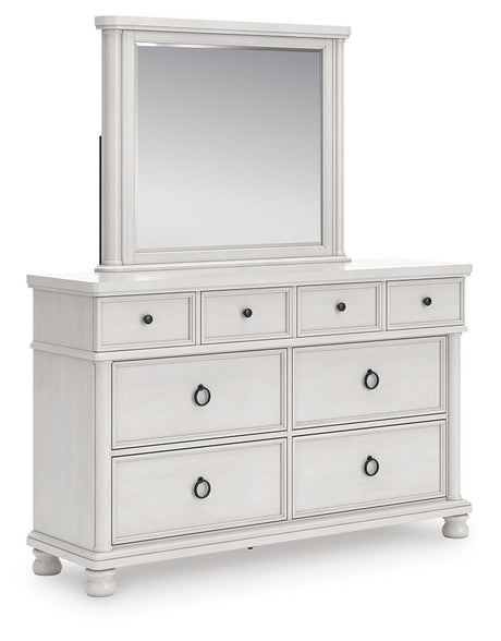 Rowlenstown Antique White Poster Bedroom Set angled view
