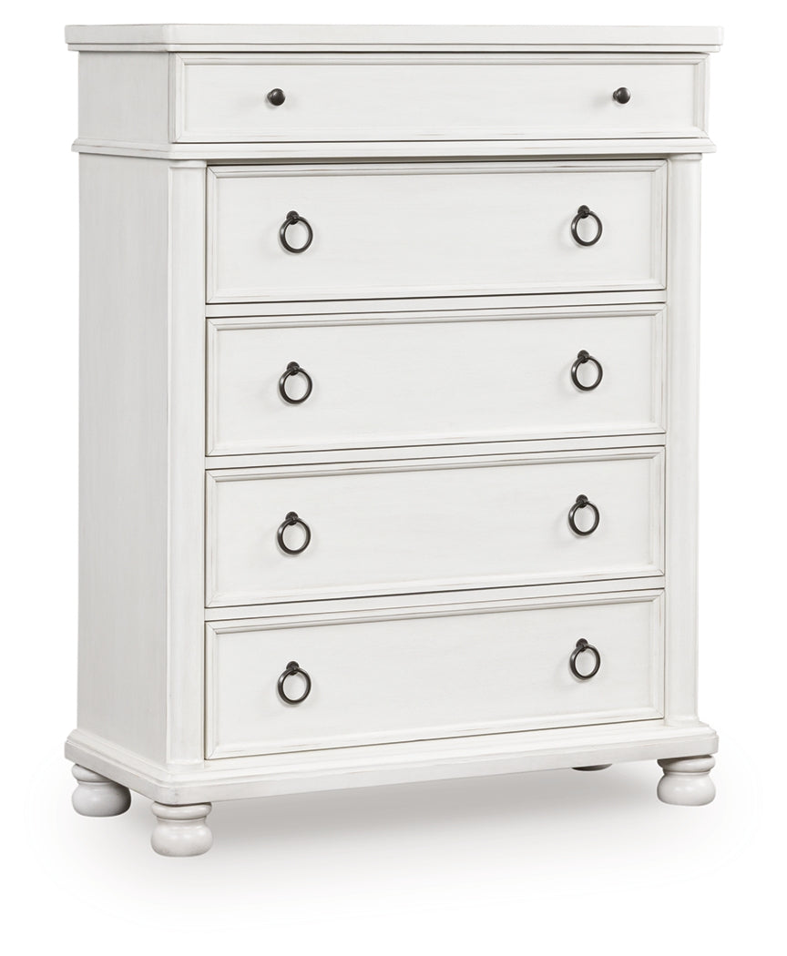 Rowlenstown Antique White Chest of Drawers