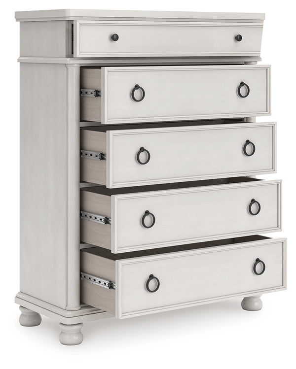 Rowlenstown Antique White Chest of Drawers
