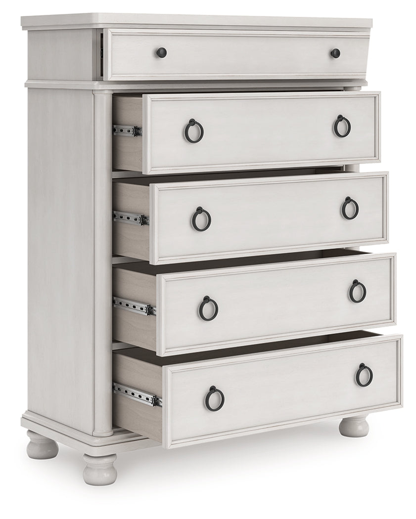 Rowlenstown Antique White Chest of Drawers