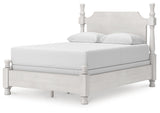 Rowlenstown Antique White Poster Bedroom Set angled view