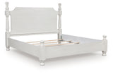 Rowlenstown Antique White King Poster Bed