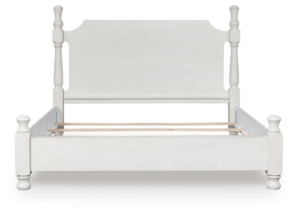 Rowlenstown Antique White King Poster Bed