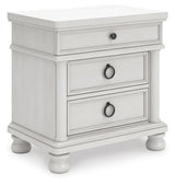 Rowlenstown Antique White Poster Bedroom Set angled view