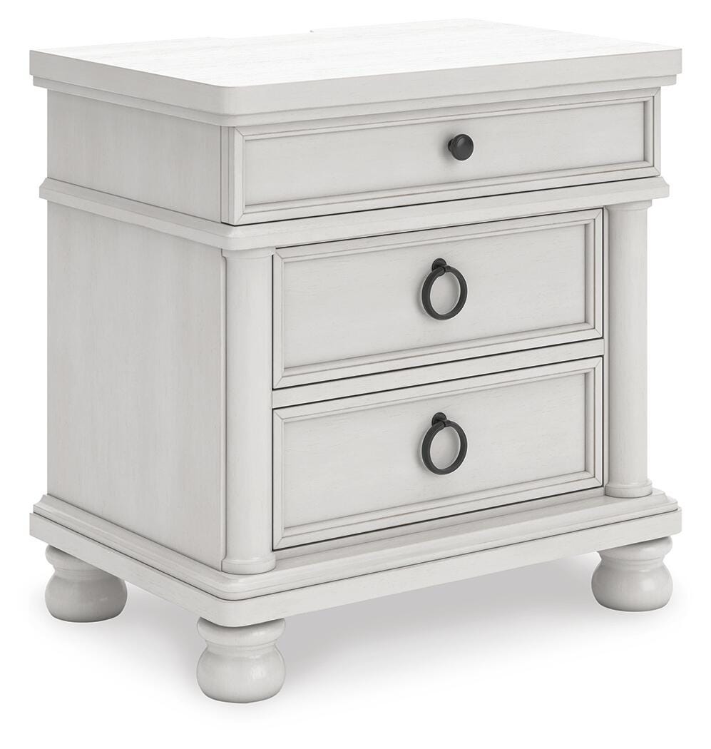 Rowlenstown Antique White Poster Bedroom Set angled view