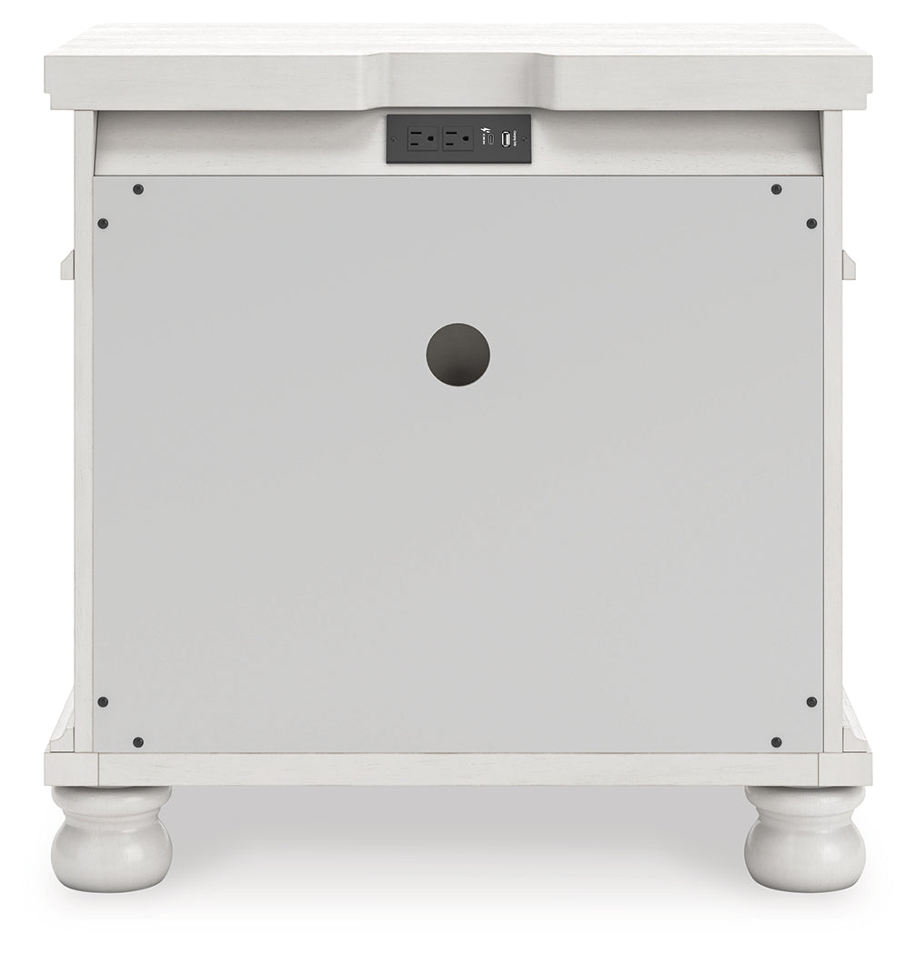 Rowlenstown Antique White Nightstand