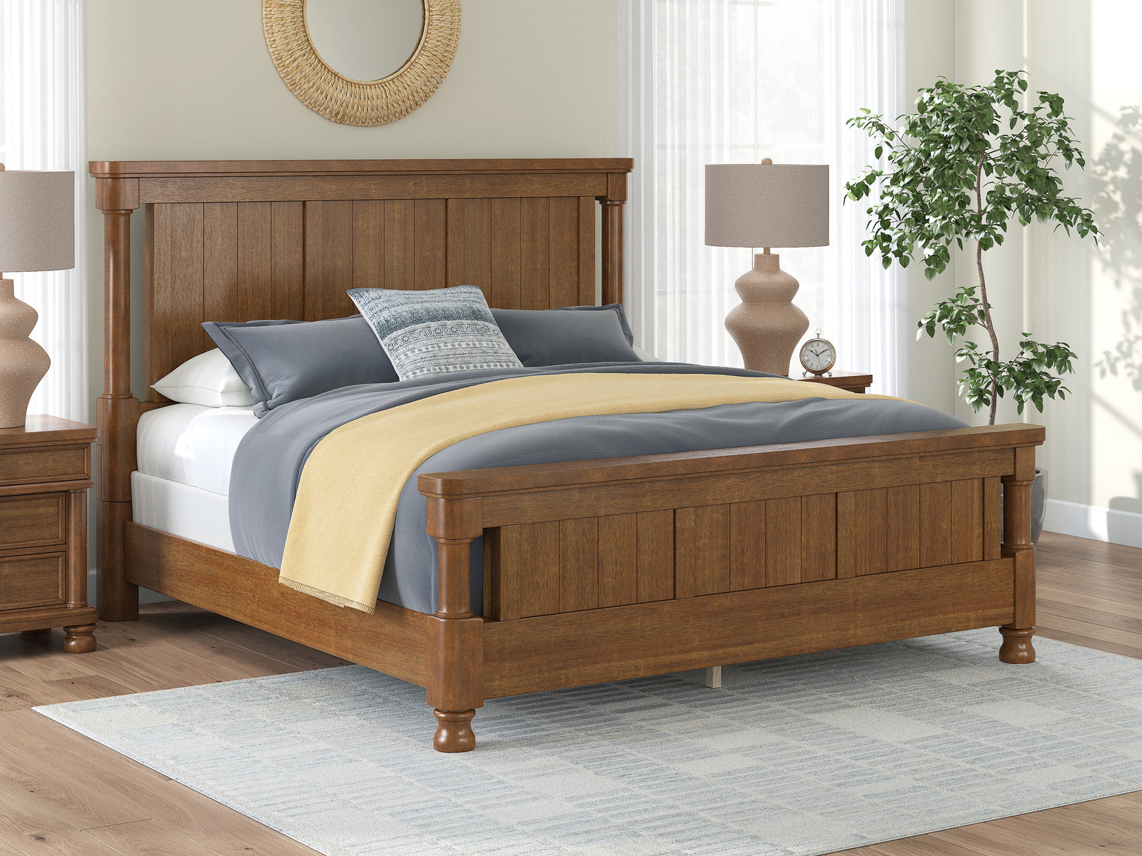 Rowlenstown Brown King Poster Bed