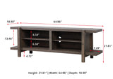 Tacoma Brown Tv Stand, Entertainment Cabinet, Media Console With Wood Finish And Wood Legs for Living Room - Ella Furniture