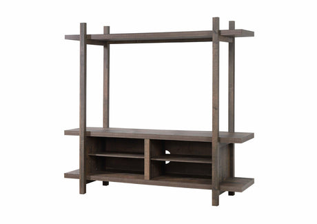 Tacoma Rustic Brown Modern TV Stand, Entertainment Cabinets, Natural Wood And Wood Legs For Living Room - Ella Furniture