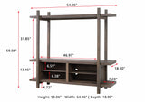 Tacoma Rustic Brown Modern TV Stand, Entertainment Cabinets, Natural Wood And Wood Legs For Living Room - Ella Furniture
